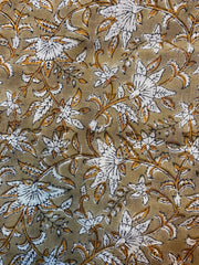 Angeli Indian Hand Block Print Linen Fabric